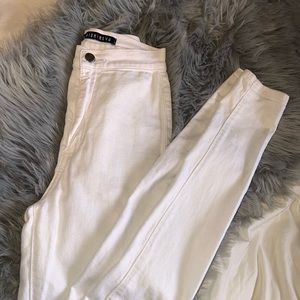 High waisted skinny jeans